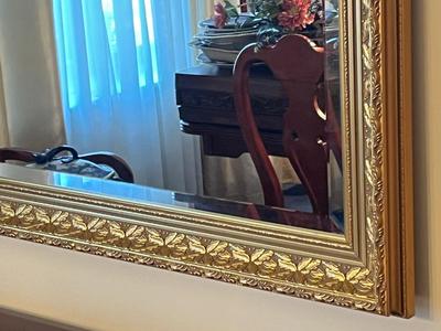 LOT 83D: Gold-Framed Beveled Wall Mirror