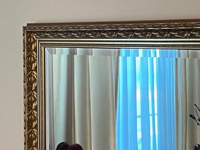 LOT 83D: Gold-Framed Beveled Wall Mirror