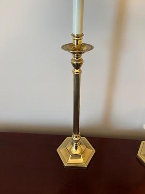 LOT 84D: Pair of Brass Table Lamps