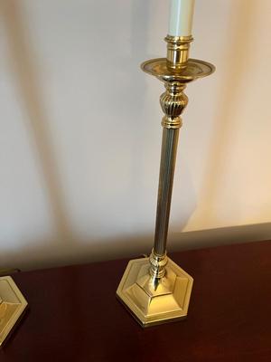 LOT 84D: Pair of Brass Table Lamps