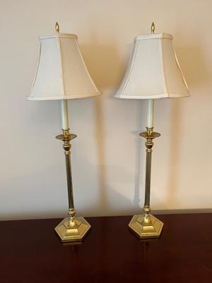 LOT 84D: Pair of Brass Table Lamps