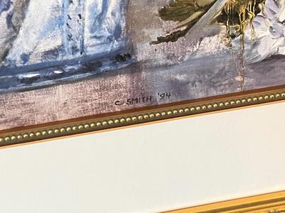 LOT 90D: Floral Themed Home Decor - Wall Hangings, Vase and More