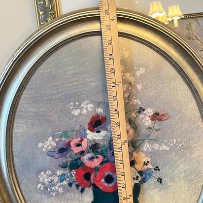 LOT 90D: Floral Themed Home Decor - Wall Hangings, Vase and More