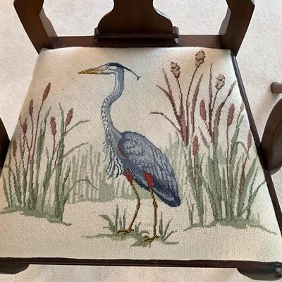 D1172 Set of 6 Chippendale Needlepoint Upholstered Chairs