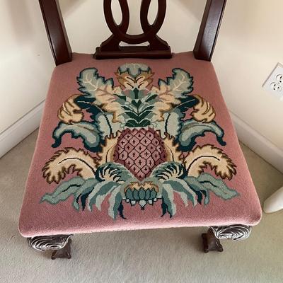 D1174 Antique Single Chippendale Ribbonback Chair