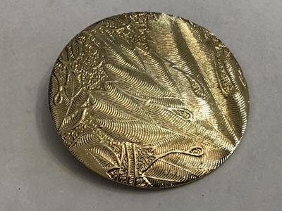 Gold Tone Embossed Scarf Clip