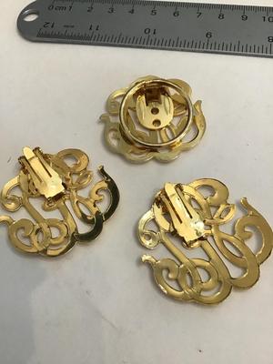 Set of Shoe clips with matching Scarf Clip