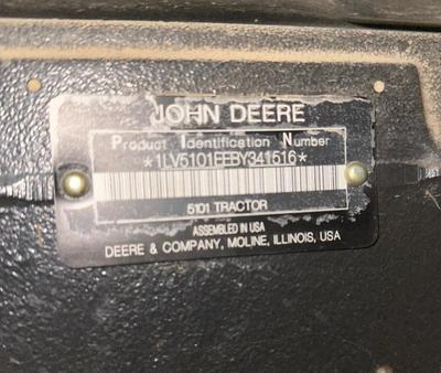 2011 John Deere 5101E less than 400 hours and all accessories included