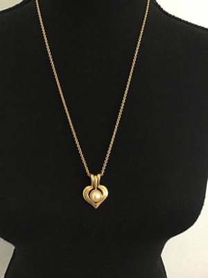 Nolan Miller Necklace Heart and Pearl