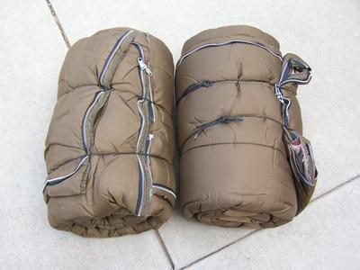 Matching pair (two) full size 3 season adult sleeping bags