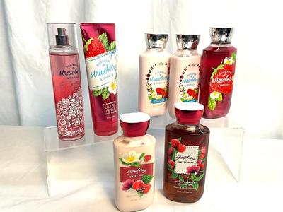 Lot M 365 BATH & BODY WORKS Strawberry Raspberry Lot