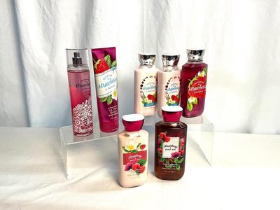 Lot M 365 BATH & BODY WORKS Strawberry Raspberry Lot