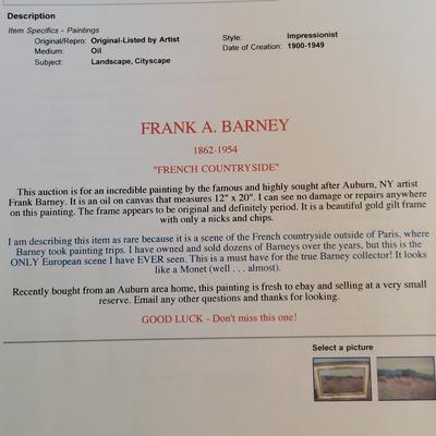 Frank A. Barney Oil on Canvas (GB2-RG)