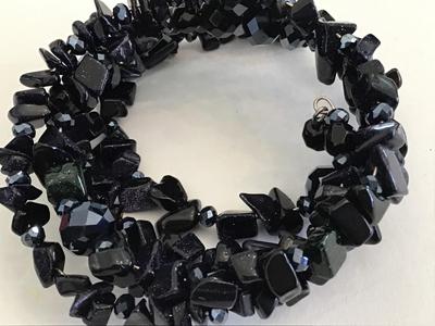 Sparkling Black Wrap Bracelet