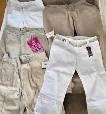 LOT 7B: Ladies' Pants, Some New with Tags & Boys Lee Khaki Colored Jeans, New with Tags
