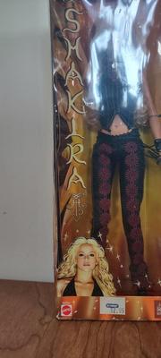 LOT 87B: 2002 NIB Mattel Shakira Doll in Black Leather Outfit
