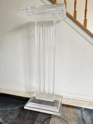 LOT 244B: Clear Acrylic Column Pedestal