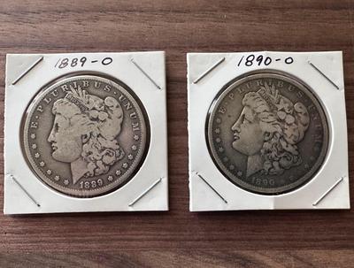 Morgan Silver Dollars (Lot of 2) 1889 1890