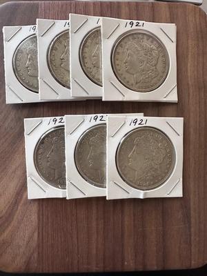 Morgan Silver Dollars (Lot of 7) 1921