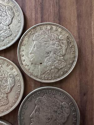 Morgan Silver Dollars (Lot of 7) 1921