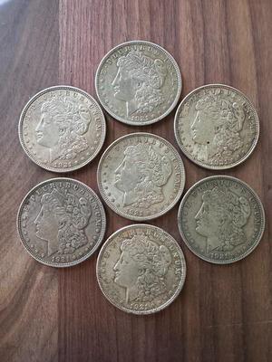 Morgan Silver Dollars (Lot of 7) 1921