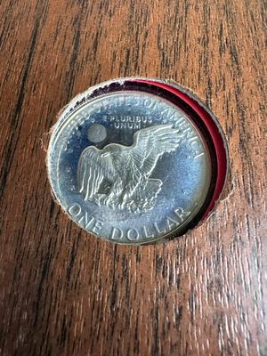 Coins: Proof Eisenhower Silver Dollars in Display Case (qty: 3)
