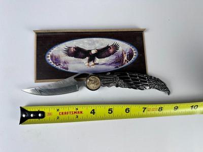 Eagle-theme folding knife