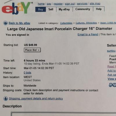 Imari Porcelain Charger Plate (LR-DZ)