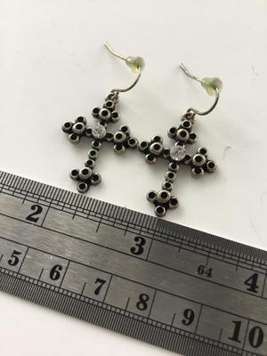 Beautiful unmarked cross earrings