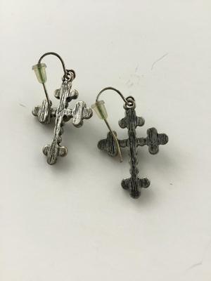 Beautiful unmarked cross earrings