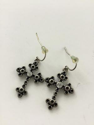 Beautiful unmarked cross earrings