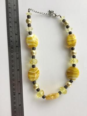 Beautiful yellow statement necklace