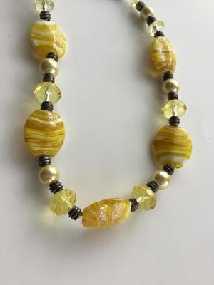 Beautiful yellow statement necklace