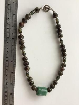 Beautiful stone type statement vintage necklace