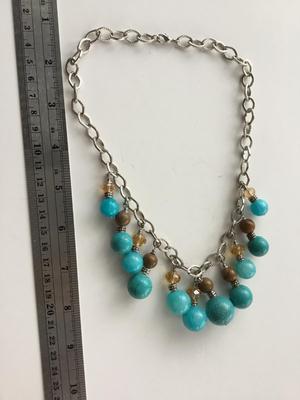 Beautiful light blue howlite type fashion necklace