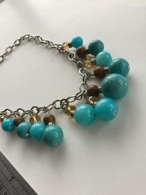 Beautiful light blue howlite type fashion necklace