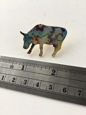 Westland marked colorful cow pin