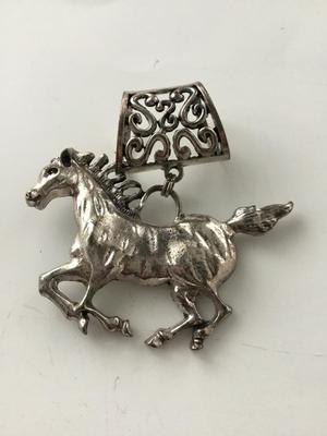 Vintage horse scarf jewelry