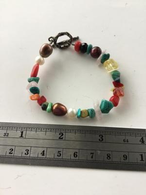 Vintage colorful stone type beaded fashion bracelet