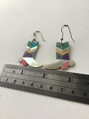 Unmarked colorful boot’s earrings