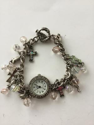 Beautiful vintage charm watch bracelet