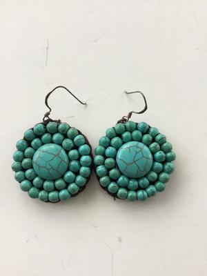 Beautiful stone howlite type statement earrings