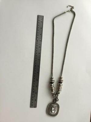 Beautiful silver tone statement necklace