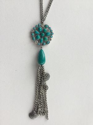 Beautiful long fashion tasssel charm necklace