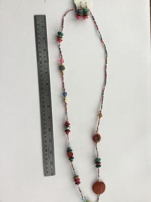 Beautiful colorful statement necklace with matching earrings