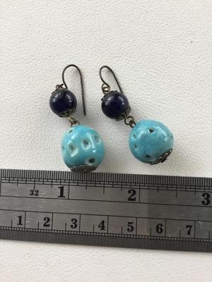 Blue fashion unique earrings