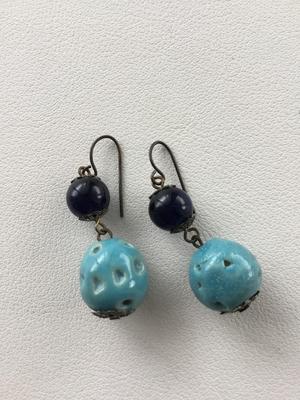 Blue fashion unique earrings