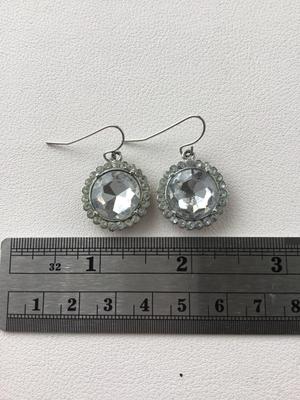 Silver tone fashion earrings