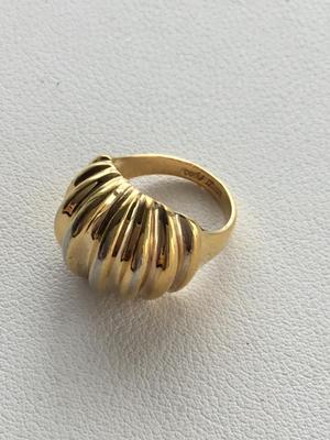 Gold tone marked fashion ring