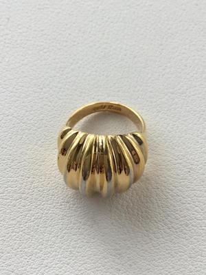 Gold tone marked fashion ring